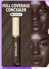 SHEGLAM خافي العيوب Like Magic 12Hr Full Coverage Concealer-خافي عيوب سائل مطفي من الكتان يدوم طويلاً ومصحح للون وخفيف الوزن ومرطب يدوم طوال اليوم وخافي عيوب علامة تجارية جمال مكياج مستحضرات تجميل للنساء الفتيات مثالي لفصل الخريف الشتاء مثالي ل- Y2K أزياء